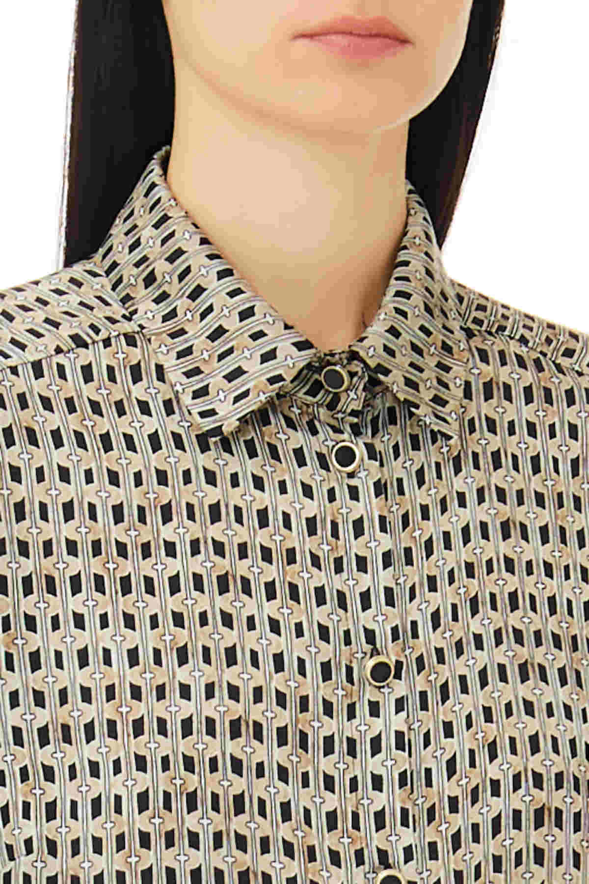 LIU JO BLOUSE LONG SLEEVE WITH CUFFS & DECORATIVE BUTTONS DOWN