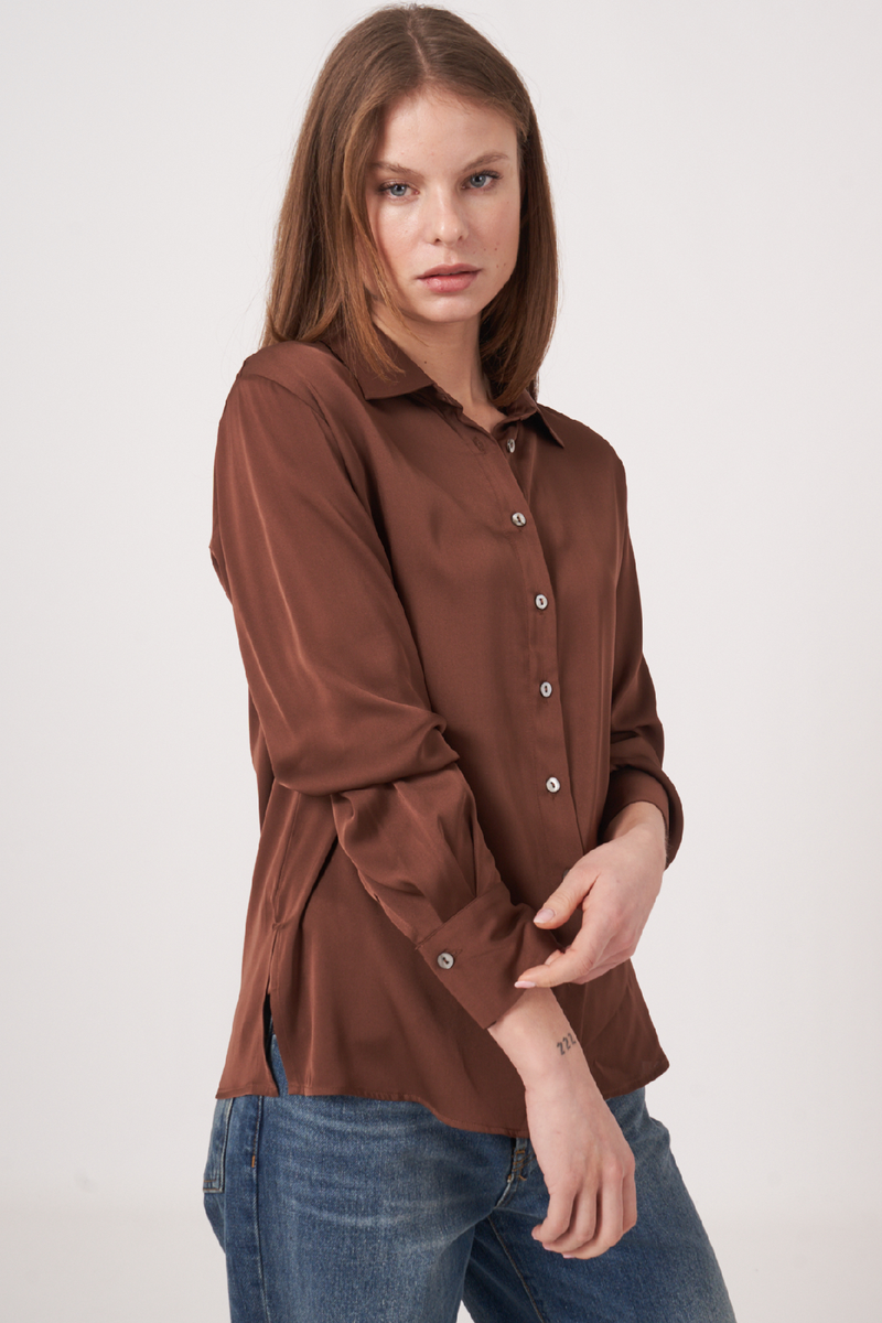 Blouse en soie tissée à répétition