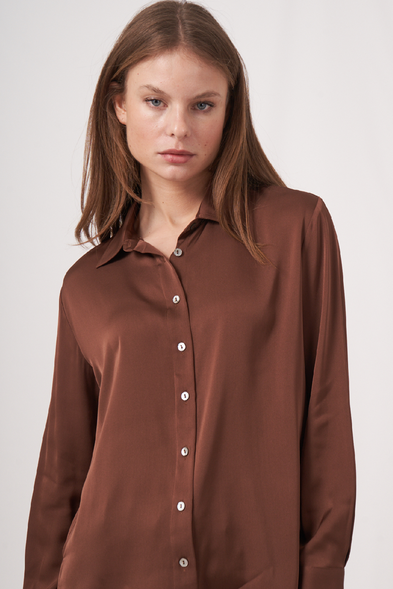 Blouse en soie tissée à répétition