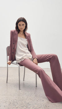 Pantalon évasé Smythe mauve