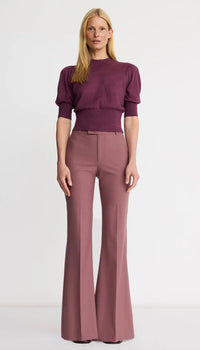 Pantalon évasé Smythe mauve
