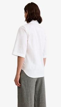 Smythe 3/4 Sleeve Point Collar Shirt