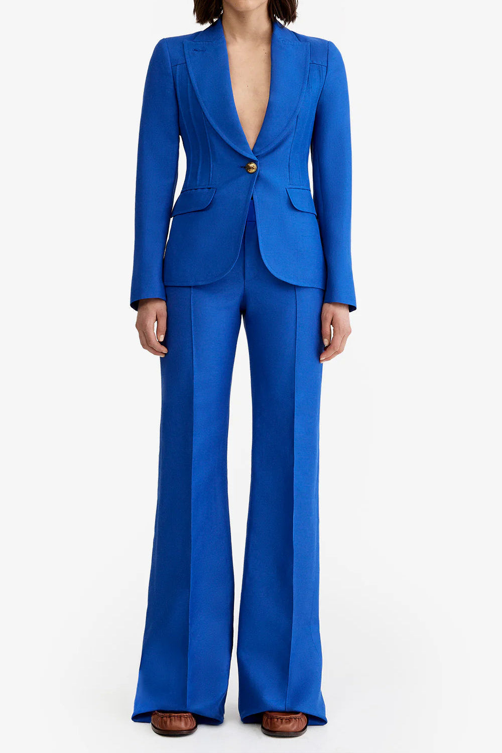 Smythe Wide Leg Pintuck Trouser