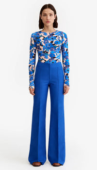 Smythe Wide Leg Pintuck Trouser