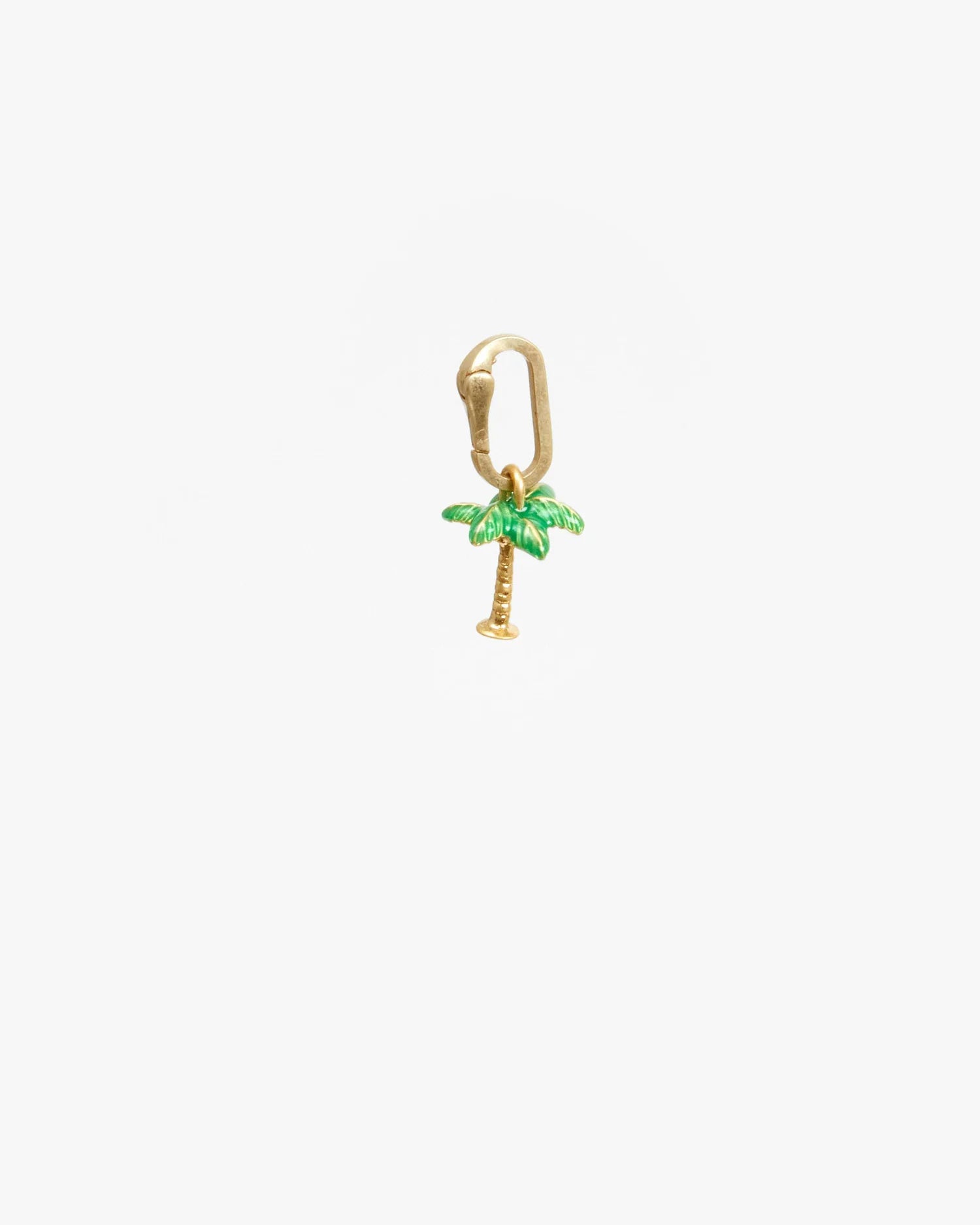 Clare V Vintage Gold Emerald Palm Tree Charm