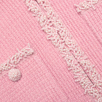 Self-Portrait Pink Peplum Knit Midi Dress