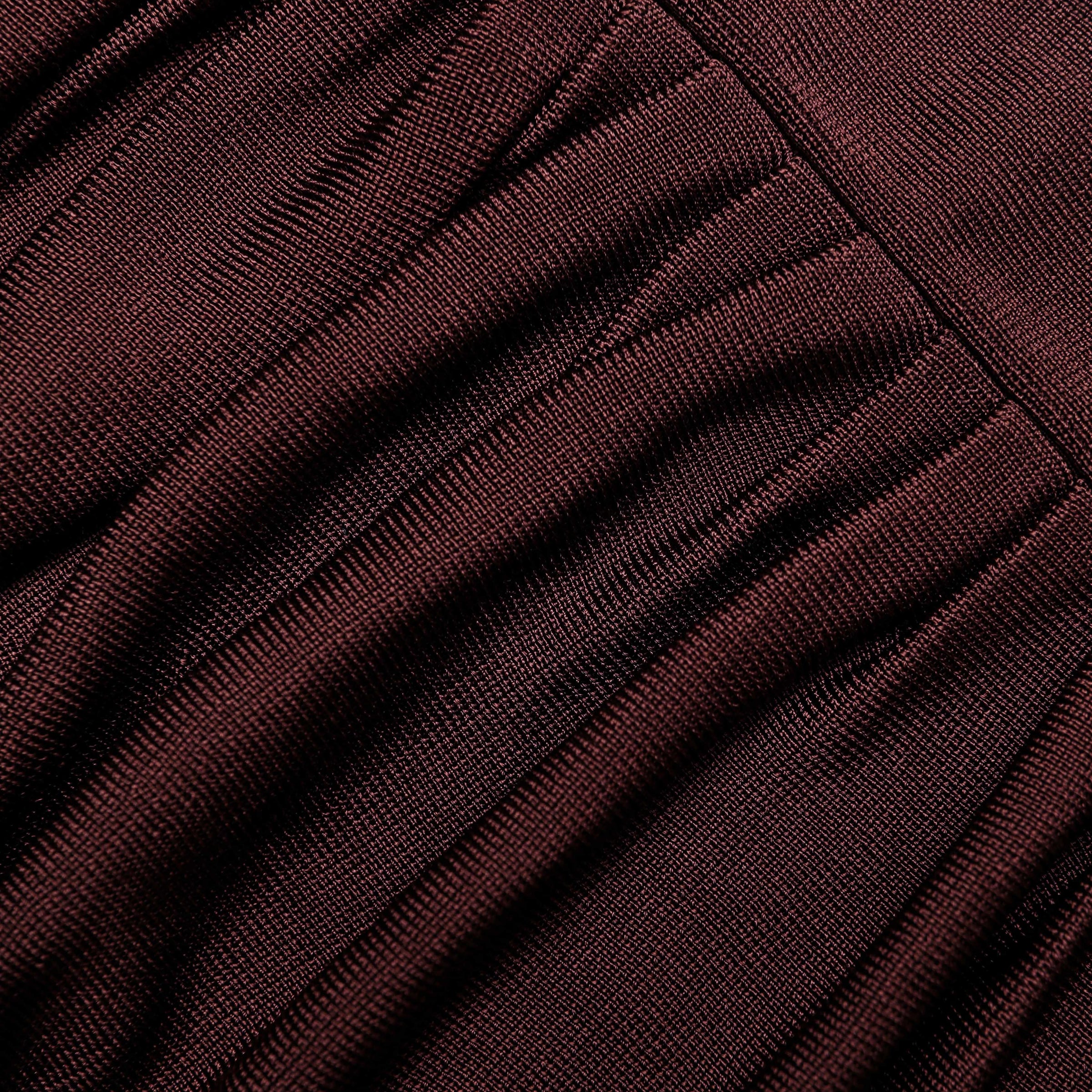 Self-Portrait Brown Draped Knit Midi Dress