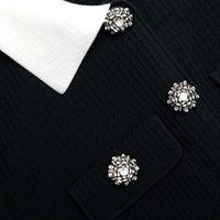 Self-Portrait Black Tailored Knit Mini Dress