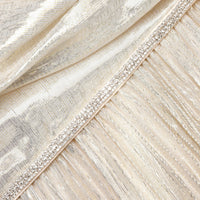 Self-Portrait Champagne Metallic Chiffon Maxi Dress