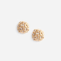 Self-Portrait Gold Flower Cluster Earrings