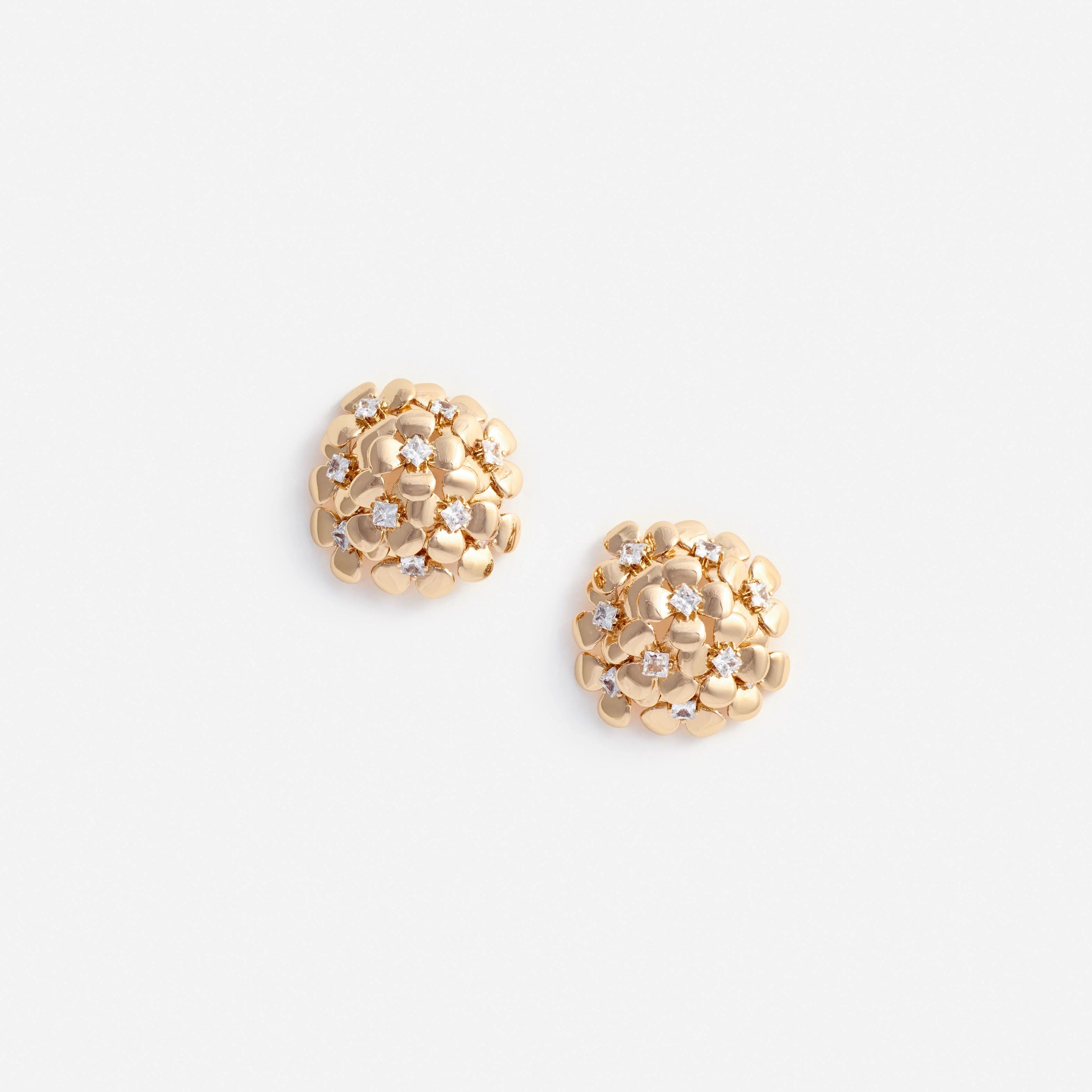 Self-Portrait Gold Flower Cluster Earrings