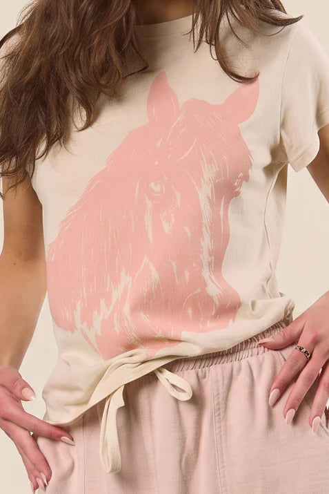 People of Leisure The Pink Stable Tee - Sand