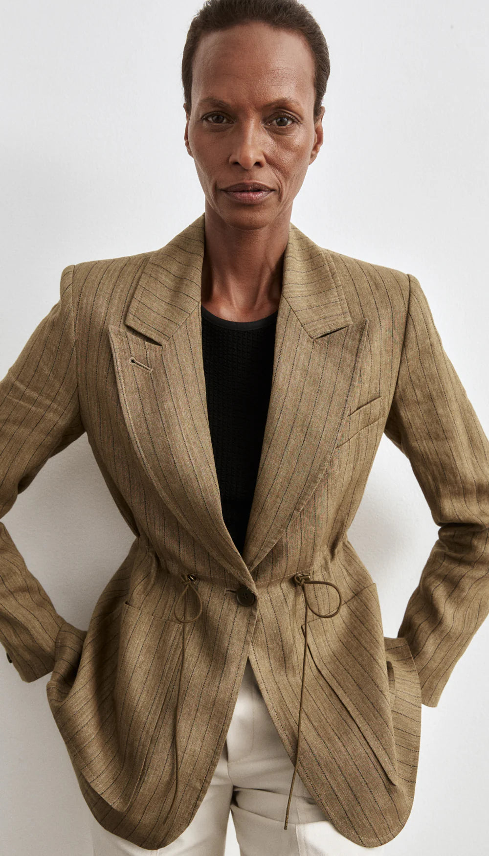 Blazer à Cordon Smythe Marron