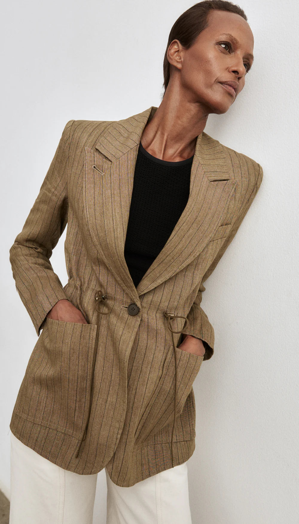 Blazer à Cordon Smythe Marron