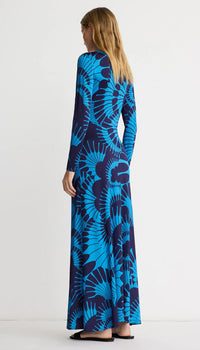 Smythe Waist Knot Dress Blue