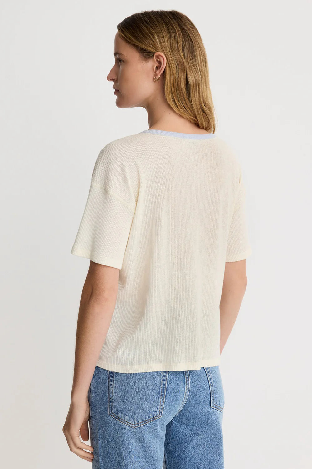 Smythe Colorblock Pocket Tee Cream