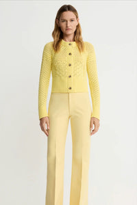 Smythe Crochet Cardigan Yellow