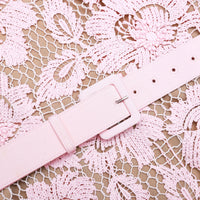 Robe midi en dentelle crochet rose Self-Portrait
