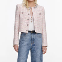 Self-Portrait  Pink Sequin Boucle Jacket