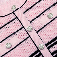 Self-Portrait Pink Stripe Cardigan