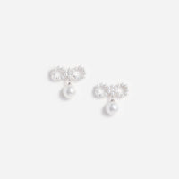 Self-Portrait Pearl Bow Earrings Pearl