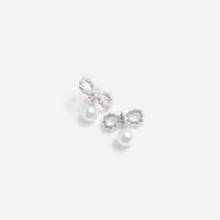 Self-Portrait Pearl Bow Earrings Pearl