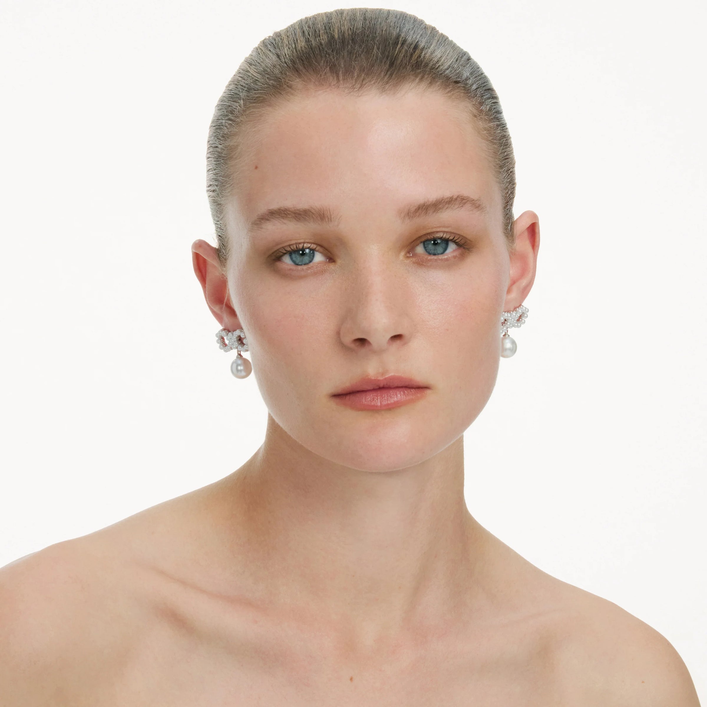 Self-Portrait Pearl Bow Earrings Pearl