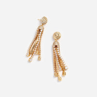 Self-Portrait Gold Crystal Cluster Tiered Earrings Gold