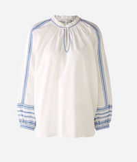 Oui Embroidered Cotton Tunic