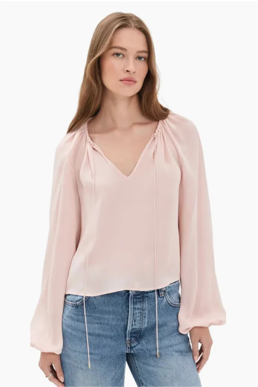 Blouse ballon en soie Frame Taffy