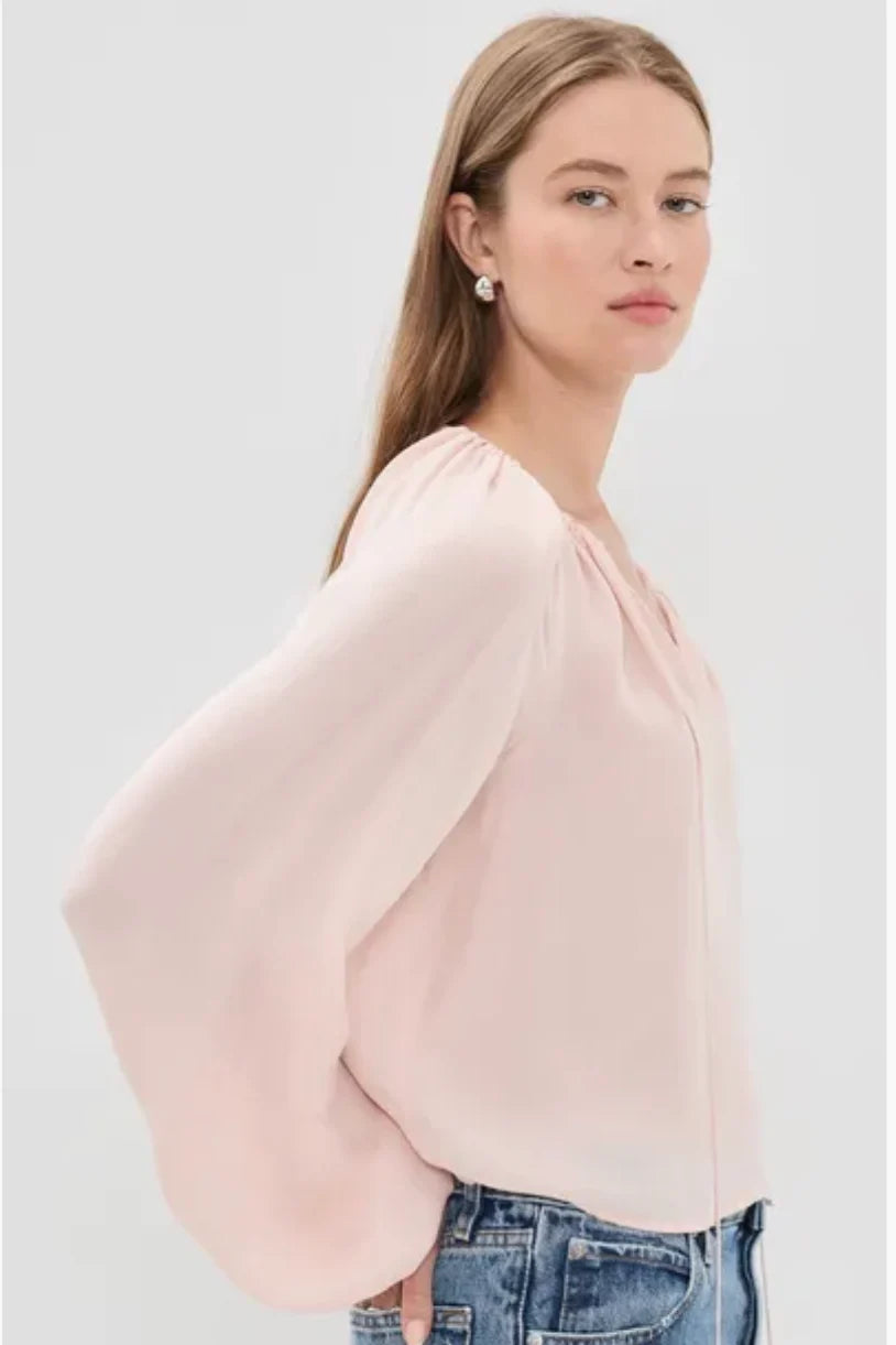 Blouse ballon en soie Frame Taffy