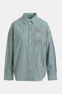 Essentiel Kasper Silver Spring Shirt Bottle Green