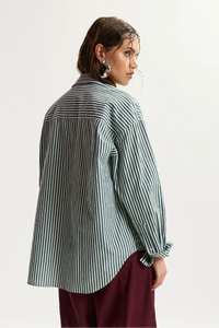 Essentiel Kasper Silver Spring Shirt Bottle Green