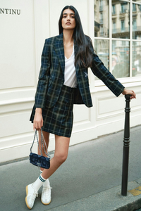 Zadig & Voltaire WWBL01983 Veste Tailleur Tartan Vavy Encre