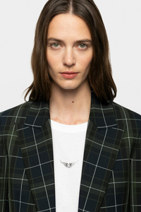 Zadig & Voltaire WWBL01983 Veste Tailleur Tartan Vavy Encre