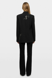 Zadig & Voltaire WWBL01991 Veste Serpent Strass Vanille Noir