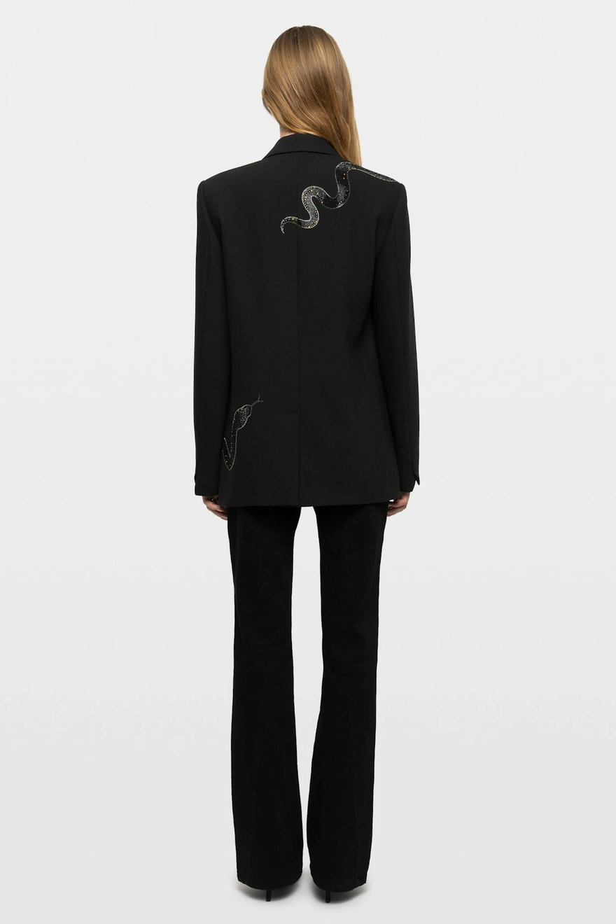 Zadig & Voltaire WWBL01991 Veste Serpent Strass Vanille Noir