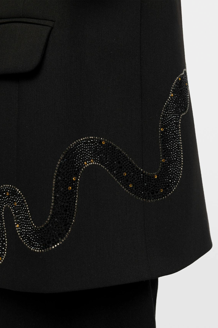 Zadig & Voltaire WWBL01991 Veste Serpent Strass Vanille Noir