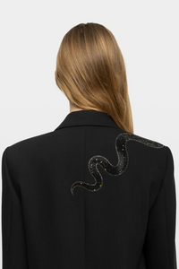 Zadig & Voltaire WWBL01991 Veste Serpent Strass Vanille Noir