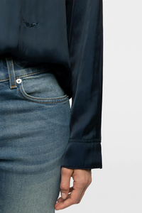 Zadig & Voltaire Tyrica Satin Blouse - Encre