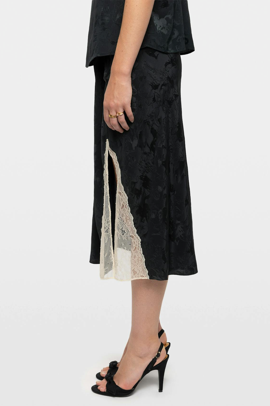 Zadig & Voltaire Jayla Jacquard Silk Skirt With Horse Print - Gloom