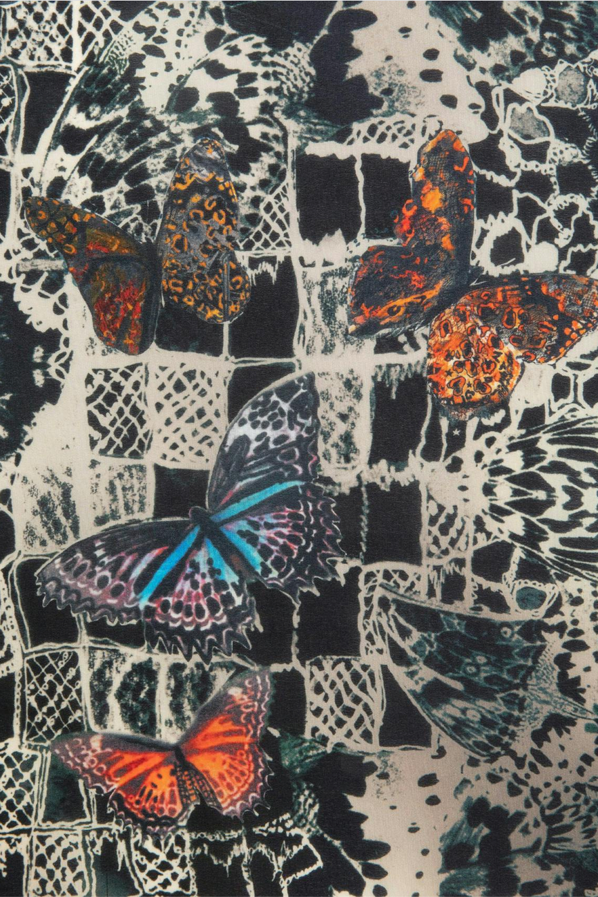 Zadig & Voltaire Blondie 70 Butterfly Lace Scarf Ink