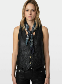 Zadig & Voltaire Blondie 70 Butterfly Lace Scarf Ink