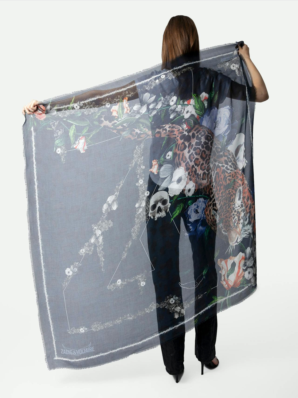 Zadig & Voltaire Kerry Wild Modal Scarf Kaki