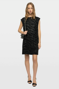 Zadig & Voltaire Roe Zebra Dress Black