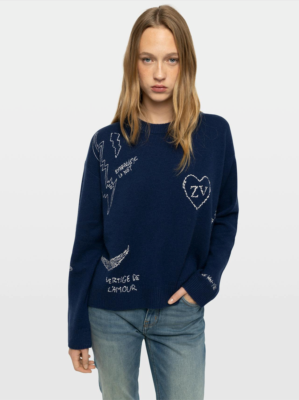 Zadig & Voltaire Markuz Multidraw Sweater Marine