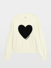 Zadig & Voltaire Soulo Heart Sweater Ecru