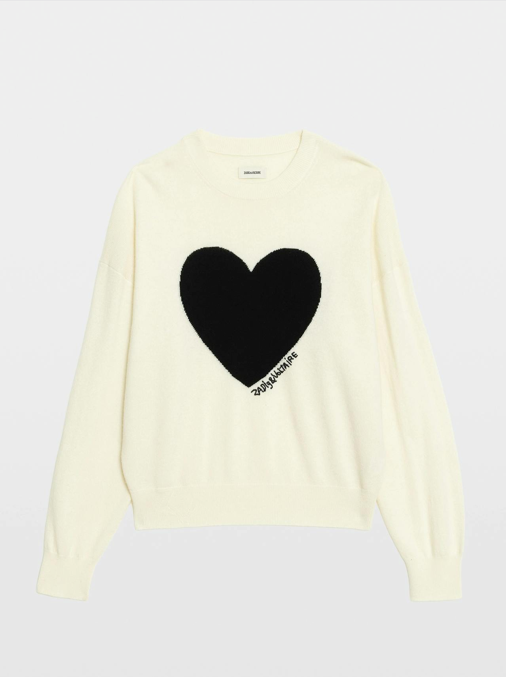 Zadig & Voltaire Soulo Heart Sweater Ecru