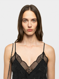 Zadig & Voltaire Christy Silk Paisley Top Black