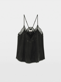 Zadig & Voltaire Christy Silk Paisley Top Black